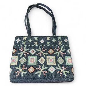 vintage 80s beaded purse